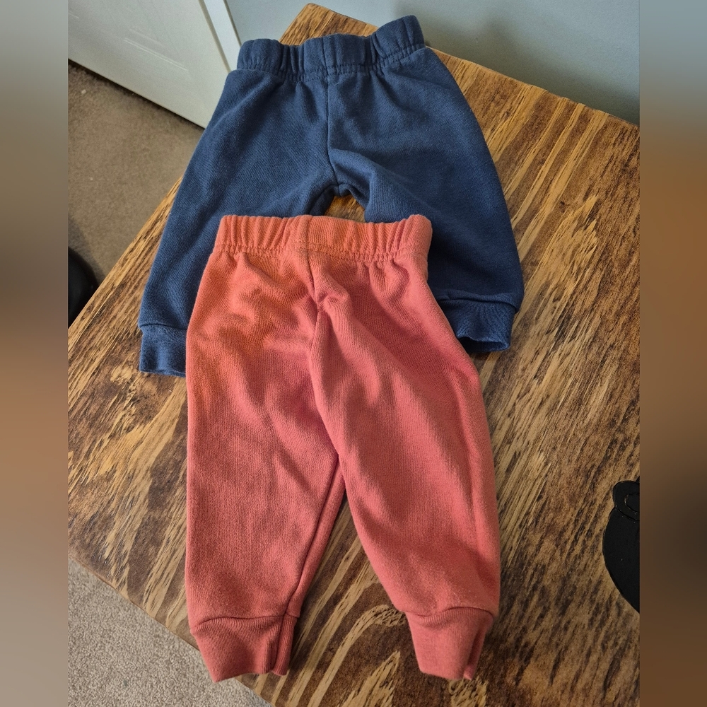 Kids' Cozy Sweatpants Set - Blue and Orange